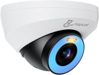 4K Cam?ra IP PoE Dome avec D?tection Personnes/V?hicules,Vision Nocturne Couleur F1.0,Cam?ra de Surveillance Ext?rieure avec Etanche IP67,Projecteur,Compatible avec Kit PoE N2814,N2814D