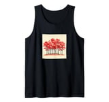 Sakura Trees In Bloom Landscape Vintage Graphic Tank Top