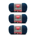 Red Heart with Love Peacock Yarn - 3 Pack of 198g/7oz - Acrylic - 4 Medium (Worsted) - 370 Yards - Knitting/Crochet