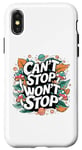 Coque pour iPhone X/XS Can't Stop Won't Stop Motif champignon
