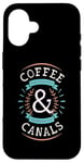 Coque pour iPhone 16 Coffee Lovers Narrowboats Canal Barge Boat Life