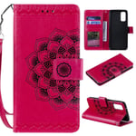 Samsung Galaxy S20 Plus - Mandala Flower Plånboksfodral - Rosa Pink Rosa