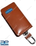 Faux Leather Car Key Case Keyring Organizer Wallet Bag Remote Control Holder @UK