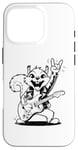 Coque pour iPhone 16 Pro Squirrel jouant de la guitare rock and roll hommes femmes rock band