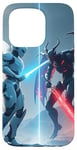 Coque pour iPhone 15 Pro Fantastique robot mignon combat de démons