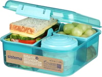 Sistema Bento Box | 1.25 L | School Lunch Box with Compartments & Snack Pot | Bp