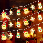 10ft 20 LED Varm Färg Inomhus Ljusslinga Jul Dekoration Vattentät Julgransbelysning USB med Fjärrkontroll för Jul Festival