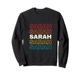 I Love Sarah Personalized Retro Sunset First Name Sweatshirt