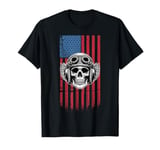 Born For A Purpose, To Ride it. USA American Flag Motorcycle T-Shirt