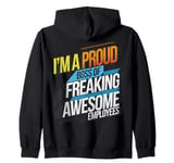 Proud Boss of Awesome Employees Work Team Leadership Zip Hoodie