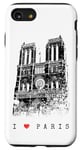 iPhone SE (2020) / 7 / 8 Notre-Dame de Paris Cathedral Vintage France I Love Paris Case