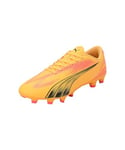 Puma Men Ultra Play Fg/Ag Soccer Shoes, Sun Stream-Puma Black-Sunset Glow, 48.5 EU