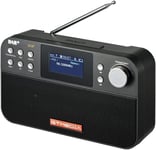 Radio Réveil with Dab+/FM,Radio numérique Dab Plus, Petite Radio de Cuisine Portable avec minuterie de Mise en Veille,60 Stations préréglées,Grand écran LCD 2.4""(Noir)