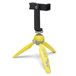 JOBY HandyPod 2 Kit, Table Top Tripod with GripTight 360 Phone Mount and Pin Joint Mount, Phone Tripod for Smartphones, Action Cam and Mirrorless Cameras or Devices up to 1.0Kg (2.2lbs), Yellow