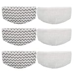 POHOVE Set of 6 Microfiber Steam Mop Floor Washable Replacement Pads, For Bissell Powerfresh 1940 1440 1544 1806 2075 Series