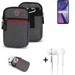 Belt bag + headphones for Oppo A12 Phone case