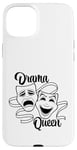 Coque pour iPhone 15 Plus Masques de théâtre comédie et tragédie Drama Queen Black Line