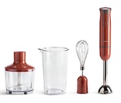 Tognana Iridea Hand blender with chopper, whisk and 600 ml cup apple red