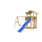 Jungle Gym Lektorn Chalet 2.1 Swing Modul Blå Rutschkana lektorn komplett inkl. X'tra och rutschkana 804-432SX