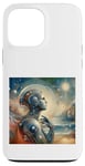 Coque pour iPhone 13 Pro Max Leonardo Da Vinci Robot Femme