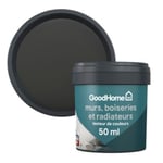 Testeur peinture résistante murs, boiseries et métal GoodHome noir Liberty mat 50ml