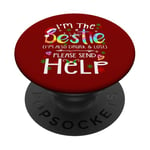 I'm the bestie I'm also drunk and lost Christmas Tie Dye PopSockets Adhesive PopGrip