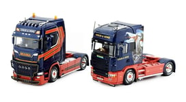 TEKNO - Lot de deux camions 4x2 COLES & SONS – SCANIA 164 TOPLINE et SCANIA S...