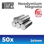 Neodymium Magnets 50x 2x1 mm (N52)