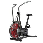 SportPlus Vélo d'appartement, Résistance à Air, Fan Bike, Résistance réglable en continu (par système éolien), Ordinateur de Contrôle, Entraînement Cardio et Fitness, SP-FB-1000