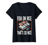 Womens Sushi Lovers Funny Sushi Slogan V-Neck T-Shirt