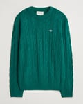 GANT Lambswool Cable C-Neck Deep Forest Green