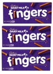 3 x Cadburys Dairy Milk Fingers Chocolate Biscuits Ready Steady Gone 114g