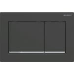 Geberit Omega 30 betjeningsplate, matt sort/krom