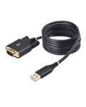 StarTech.com Câble Série Null Modem vers USB de 2m, Rétention COM, FTDI, USB-A DB9 RS232, Adaptateur DB9, Vis/Écr