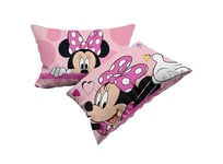 Minnie Mouse Set of 2 Cotton Pillowcases Pair of Pillow Cases for Bed Pillows, 2 Pieces, 100% Cotton, 50 x 80 cm, Envelope Closure