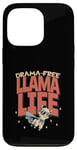 Coque pour iPhone 13 Pro Drama Free Llama Life Present T-shirt humoristique