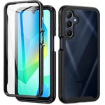 seacosmo Coque pour Samsung Galaxy A16 5G/4G, Coque Samsung A16 avec Protection D'écran, 360 Integrale Antichoc Anti-Rayures écran Protection Case Etui Housse pour Samsung Galaxy A16 4G/5G-Noir