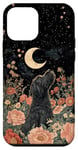 iPhone 12 mini Miniature Schnauzer Moon Flowers Cottagecore Dog Mom Case