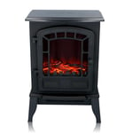 Classic Fire Cheminée Electrique Torino - Cheminee Decorative 2000W - Cheminée Électrique avec Effet Flame, Chauffage, Panneau de Configuration et Minuterie - Autoportante - Noir