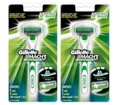 Gillette Mach 3 Sensitive Razor 1x3 Blade Head Cartridge + Lubricating Gel strip