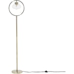 Lampadaire en Métal Doré avec Abat-jour en Verre Transparent E27 Max 60W pour Éclairage de Chambre ou Salon Industriel et Rétro Beliani