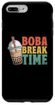 Coque pour iPhone 7 Plus/8 Plus Boba Break Time Thé au lait Bubble Tea Boba Pearl Lover