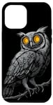 iPhone 12 Pro Max Owl on a branch with vintage camera lenses as eyes Case