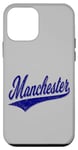 Coque pour iPhone 12 mini Manchester City England Varsity SCRIPT Maillot de sport classique