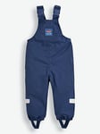 JoJo Maman Bebe Unisex Pack-Away Waterproof Dungarees - Navy, Navy, Size Age: 12-18 Months