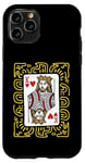 iPhone 11 Pro King Of Hearts Doodle - Vintage Graphic Card Game Lover Case