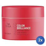 2x Wella Hair Mask 150 Ml Jar Brilliance Fine