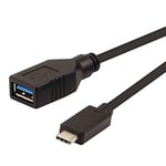 ROLINE Câble USB 3.1 de 0,15 m | Câble de raccordement OTG | USB type C vers USB type A