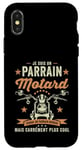 Coque pour iPhone X/XS Motard Parrain Moto Humour idée Cadeau Motorcycle Retraite