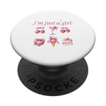 Je ne suis qu'une fille, une jolie coquette aux nœuds PopSockets PopGrip Interchangeable